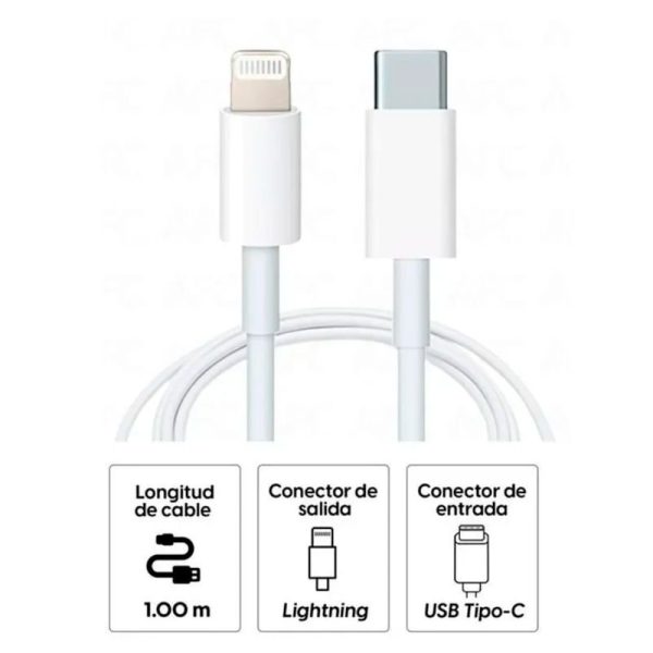 iPhone Cable tipo C A Lightning 1m - Imagen 3