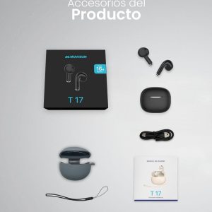MOVISUN T 17 Negro - Audífonos inalámbricos